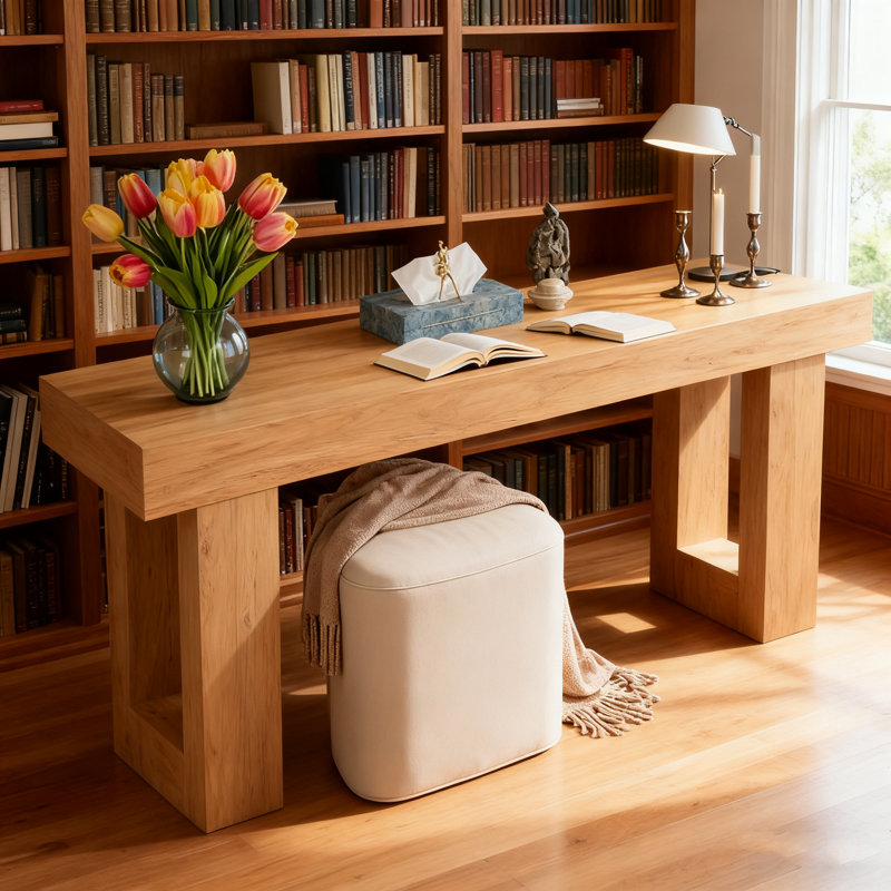 Console 63 po en bois Farmhouse