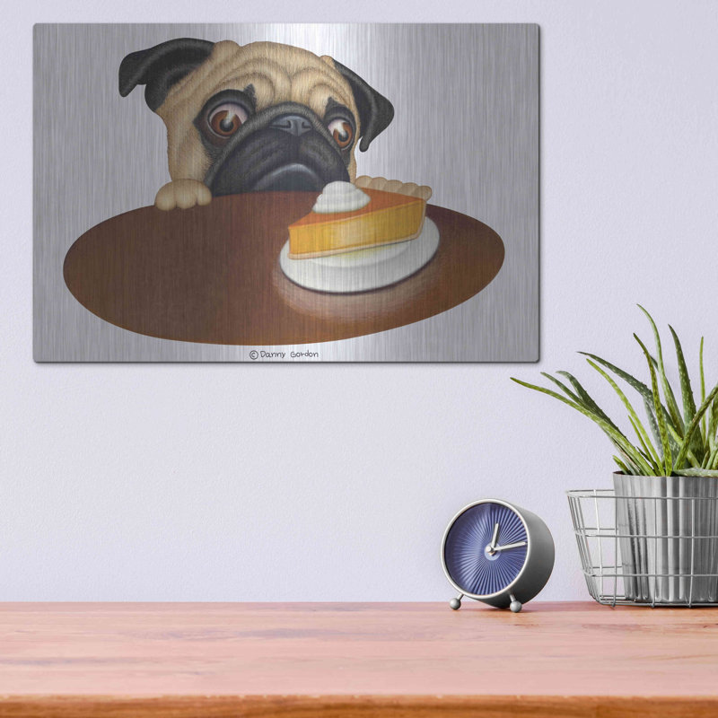 «Pug With Pie» par Danny Gordon, H 12 po x l 16 po