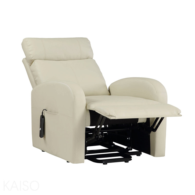 Fauteuil inclinable électrique en cuir synthétique Ricardo, Beige