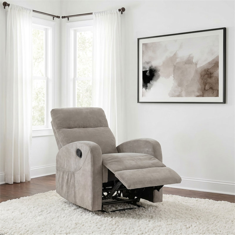 Fauteuil inclinable manuel transitionnel en chenille sable, Sand Chenille
