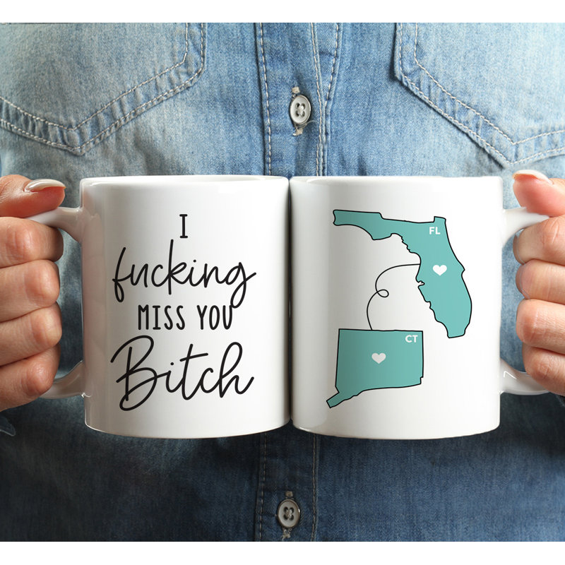 Ceramic Coffee Mug, Florida And Connecticut