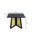 Table de bout carrée Bot Cane avec incrustation tissée naturelle - table d'appoint moderne en bois 