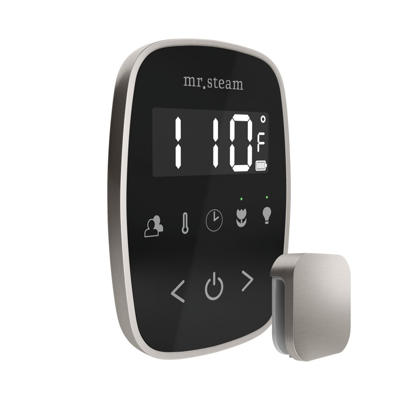 Régulateur de douche à vapeur TempoFlex, Noir / Nickel brossé