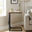 Likisak C-Shaped End Table, With Storage Bag And Charging Station-2085636296