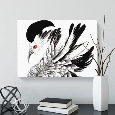 Ravishing Bird Abstract - Wrapped Canvas Print