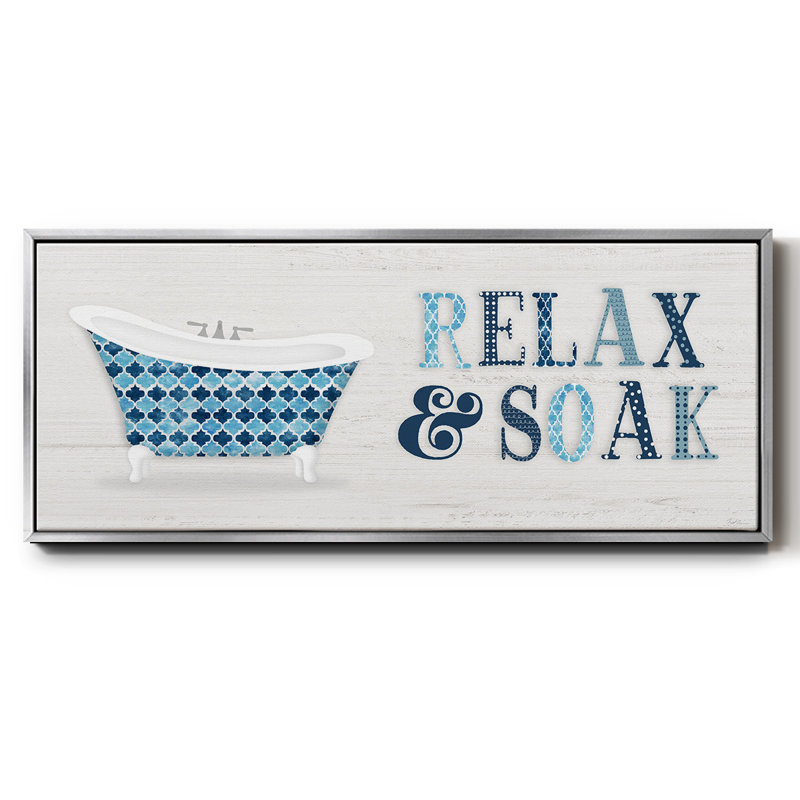 Relax and Soak - Toile encadrée, H 8 po x l 20 po