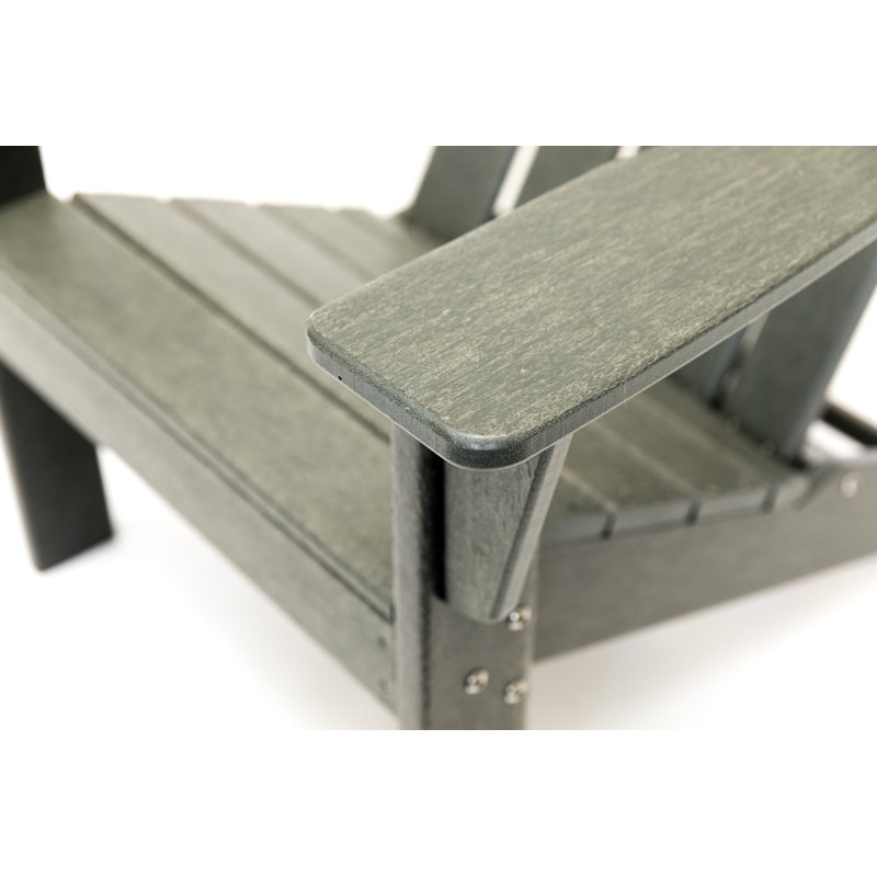 LuXeo Marina HDPE Outdoor Adirondack Chair, Grey