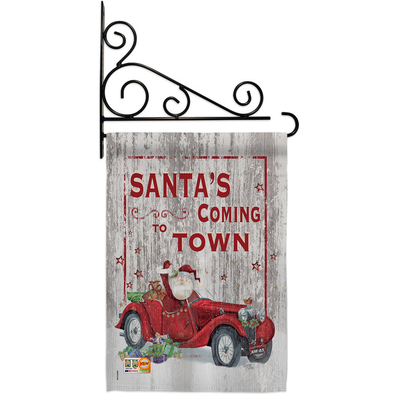 Double Sided 18.5'' H x 13'' W Polyester Christmas Flag Set