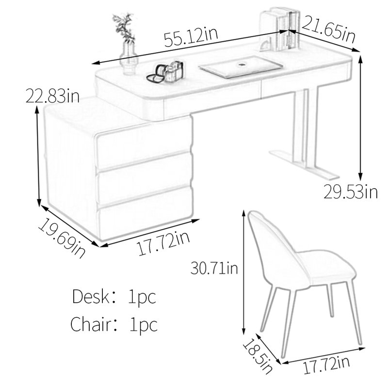 Durable Sintered Stone Surface Desk