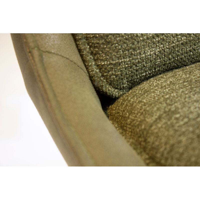  Chaise d'appoint capitonnée en tissu vert, Vert