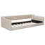 Lit de jour simple rembourré de taille XL et poche de rangement latérale-117092441-117092438
