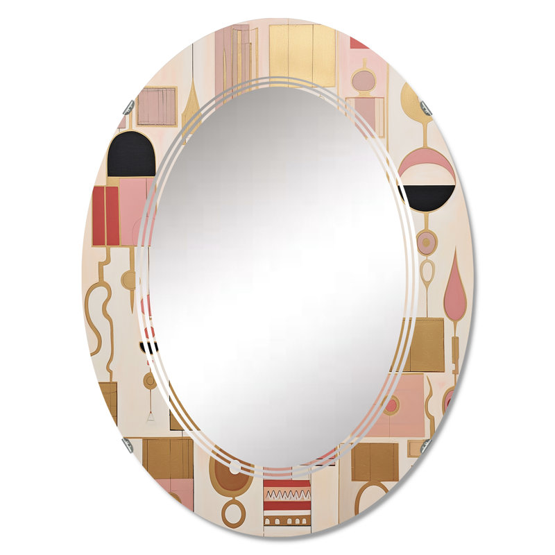 Alzarra - Miroir mural moderne ovale, 30 po x 20 po
