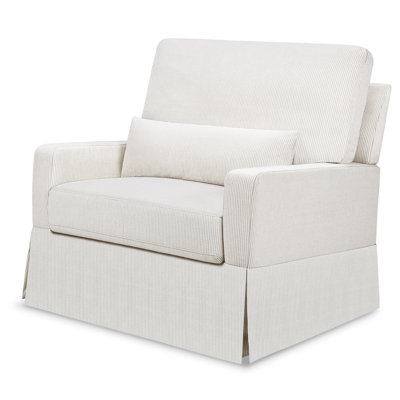 Crawford Pillowback Chair and a Half Upholstered Swivel Glider