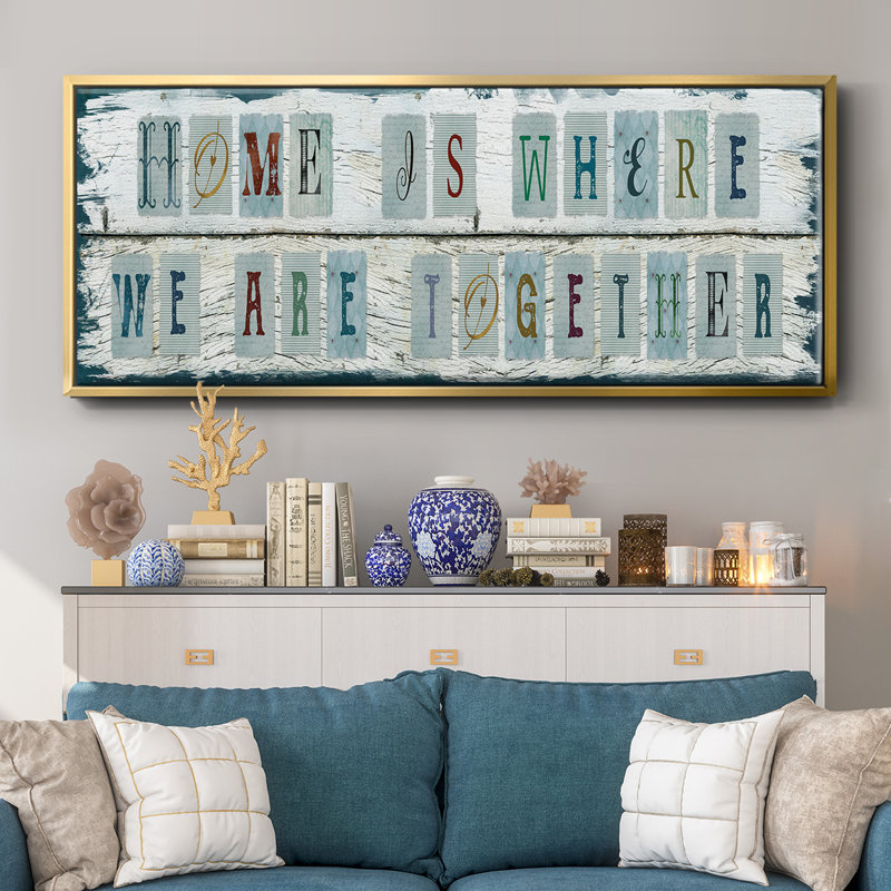 We Are Together- Framed Canvas, 12" H x 30" W