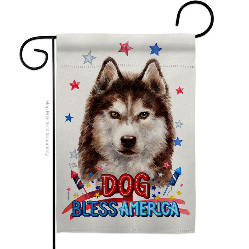 Drapeau de jardin en polyester 2 côtés 18,5 x 13 po