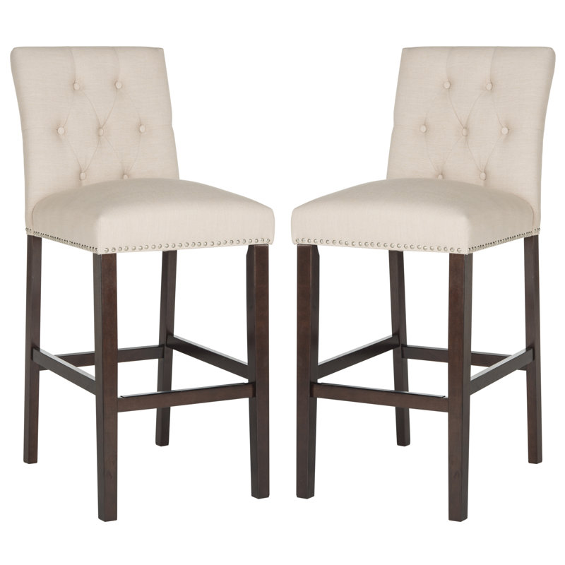 Tabouret de bar et de comptoir McLoud, Beige, Tabouret de bar (hauteur de siège 31,5 po)