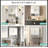 Wall Mounted Bathroom Medicine Cabinet With Open Shelves & Metal Handle-121933150