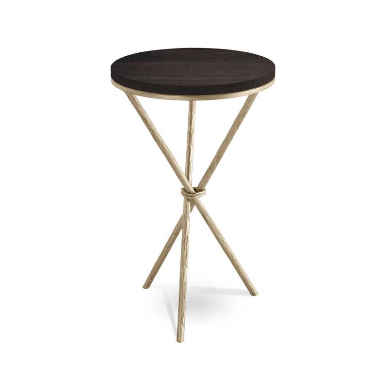 Alicia Solid Wood End Table, Champagne, Raven