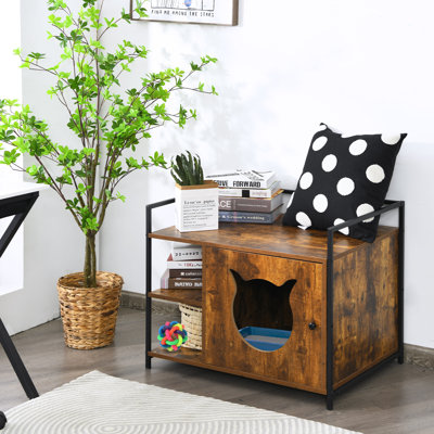 Cushing Wood Enclosed Litter Box Enclosure