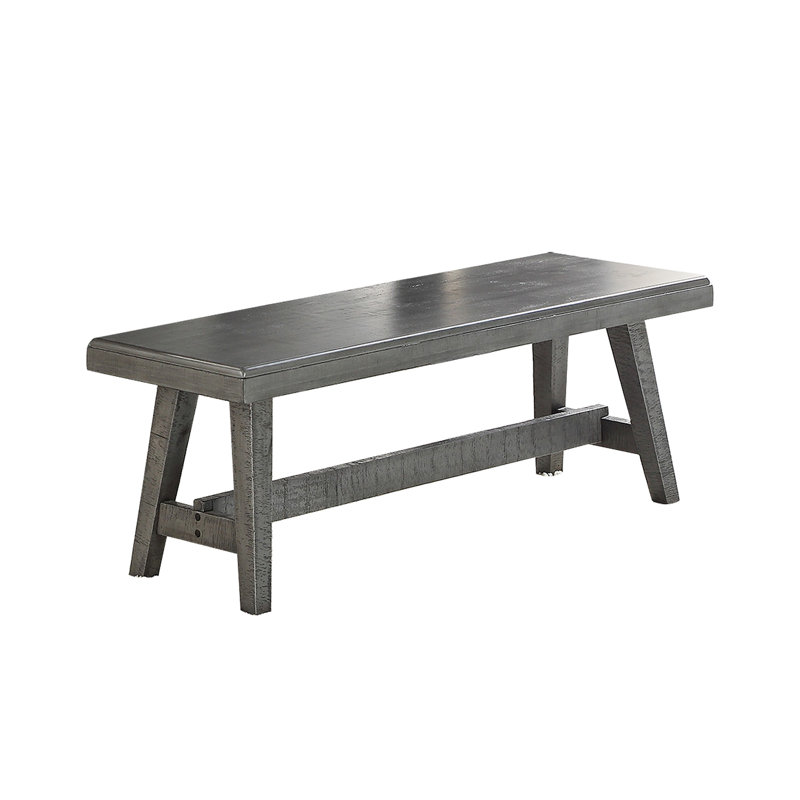 Banc de salle à manger gris avec construction stable - 17,46 po de largeur, 57 pieds de hauteur de paquet effilés, 20 de profondeur pour la cuisine