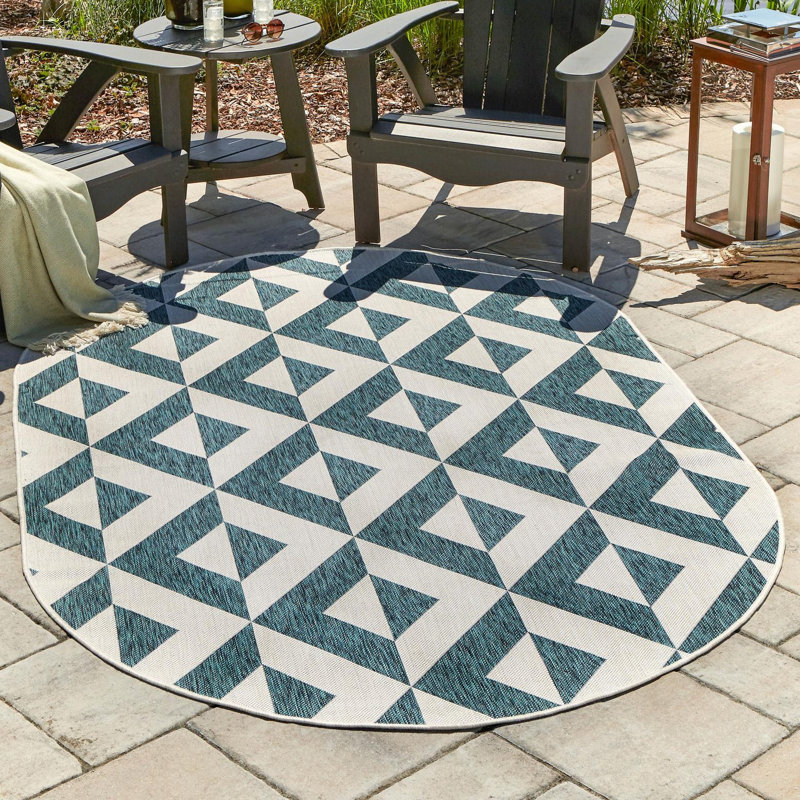 Tapis d'extérieur Drucilla Napa, Ovale 5 pi 3 po x 8 pi