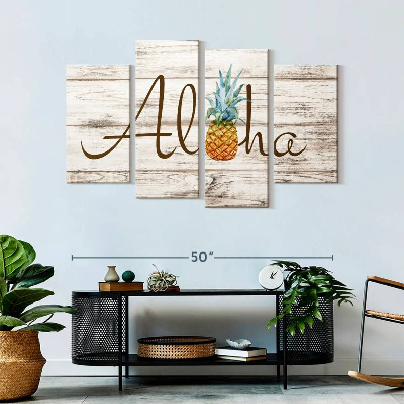 Ensemble de 4 pièces Aloha, H 52 po x l 32 po x P 1,25 po