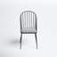 Marlowe Upholstered Metal Windsor Back Side Chair in Black