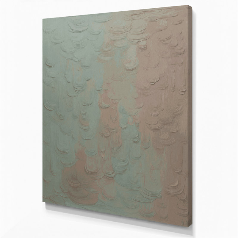 Toile abstraite sur fond gris, H 14 po x l 11 po
