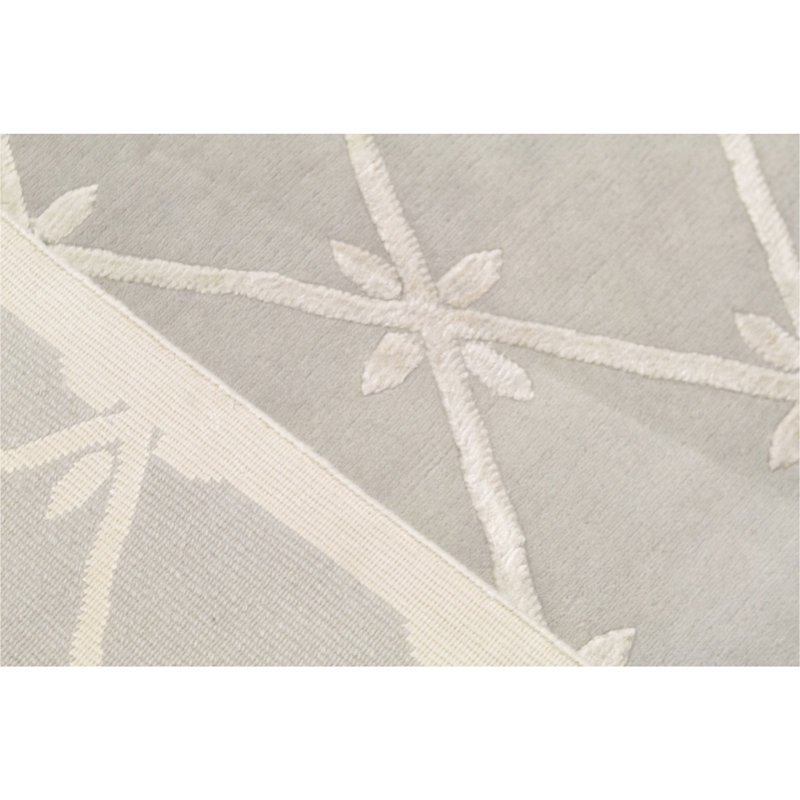 Damask Area Rug in Gray