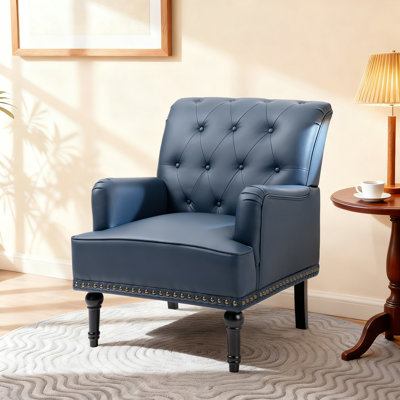 Fauteuil moderne en cuir de 28,5 po Annalese