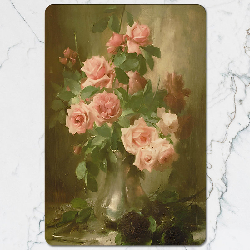 Rose Garden Placemat And Coaster Set With Wood Bottom And Fine Art Print Technology Limited Edition
