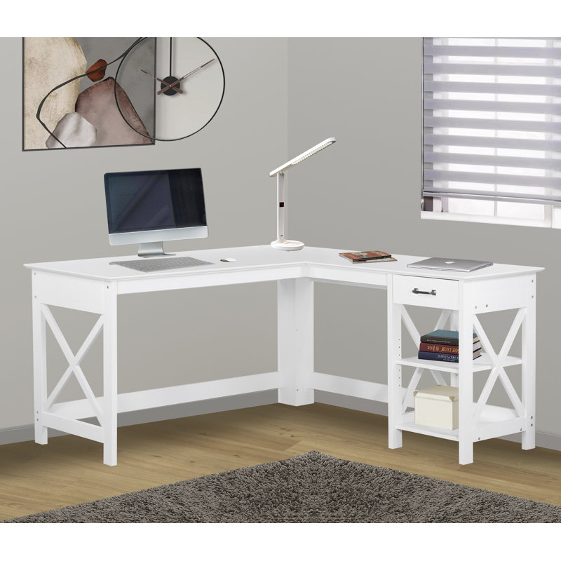 Bureau en L avec rehausse