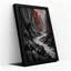 «Winding River In Dark Rocky Canyon with Red Rock Walls», art mural-133483702