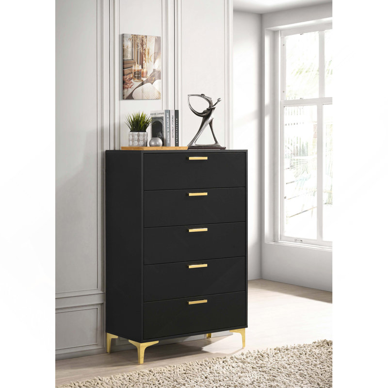Commode rectangulaire 5 tiroirs Lexie