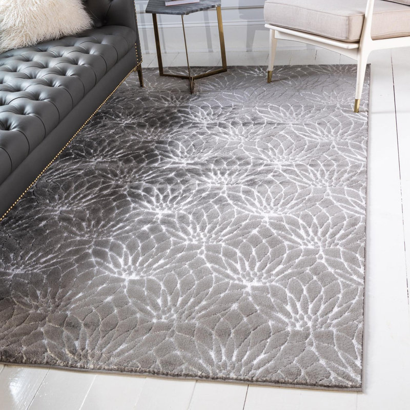 Glitzy Geometric Indoor Rug, Rectangle 5'3" x 8'