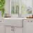 CASAINC Single Bowl White Fireclay Farmhouse Kitchen Sink With Faucet Included-101121595
