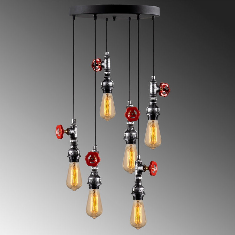 Luminaire suspendu grappe 6 lumières Fulcher