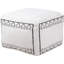 Greek Key Upholstered Outdoor Ottoman