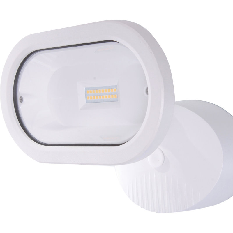 White Metal LED Single Head Security Light
