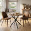 Ensemble de table de salle à manger 3 pièces avec 2 chaises rembourrées, 2 sièges-131275111-131522814