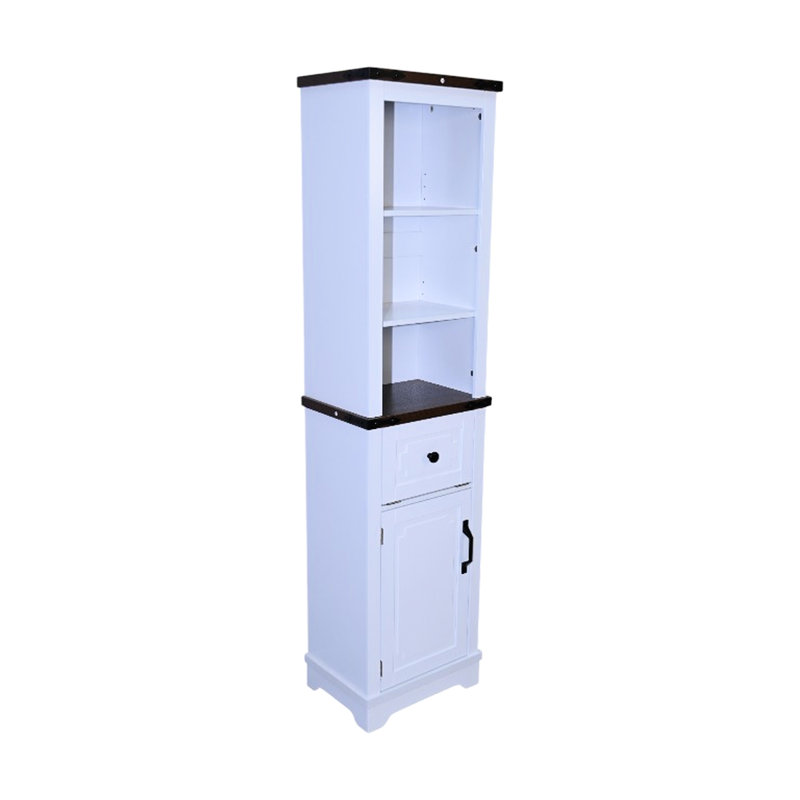 Bathroom Storage Cabinet With Style, Adjustable Shelves, Drawer, White Black Walnut, Well - Designed And Living Room Cabinet, Design Easy To Clean