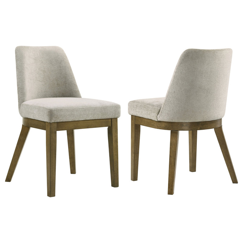 Chaise d'appoint Bryant (brun clair) rembourrée (ensemble de 2)