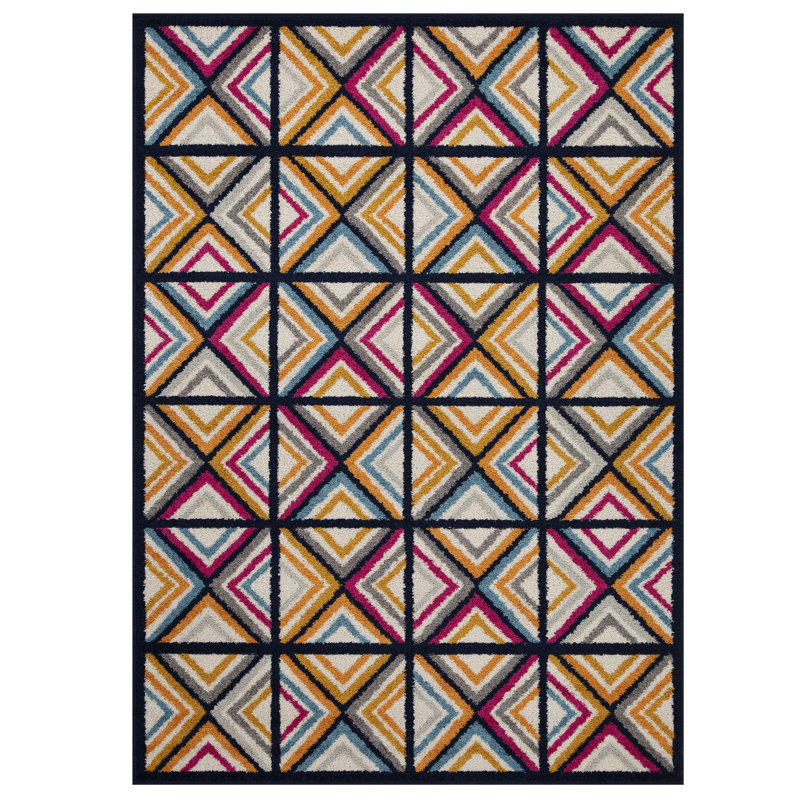 Yazmin Abstract Area Rug, Rectangle 80 x 150cm