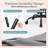 High Back Ergonomic Office Chair - Adjustable Swivel Chair with Lumbar Support, Flip-Up Arms, Retractable Footrest & Brown Diamond PU Leather for Home Office Desk-Gray-2109580358