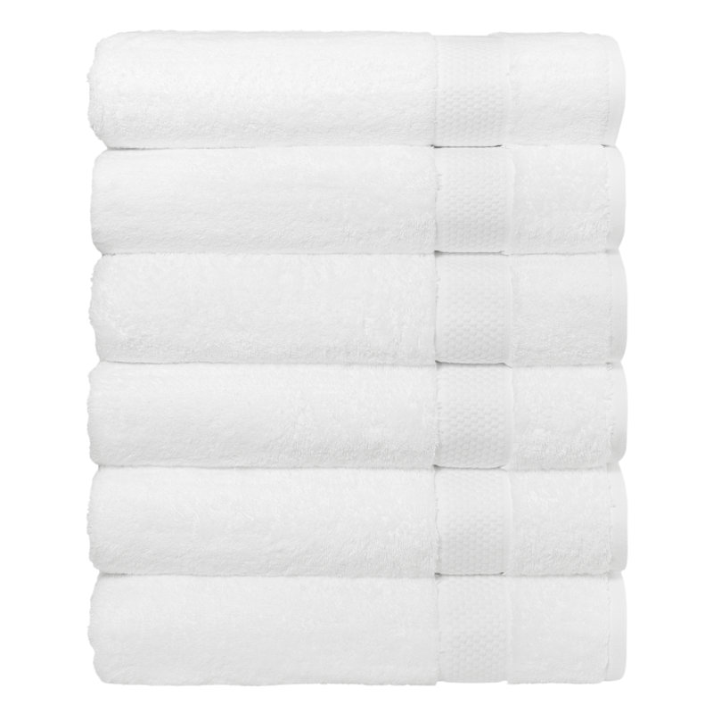 STARLIGHT 100% Turkish Cotton Terrycloth Bath Towels, White