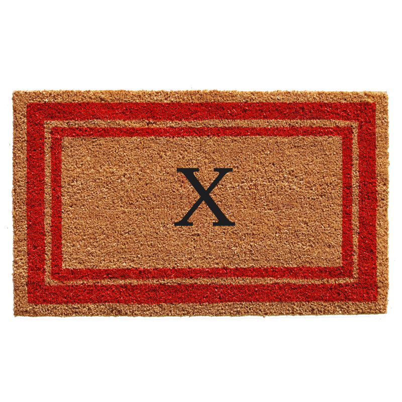 Tapis d'entrée antidérapant Stortz, Rouge / Brun, X, Rectangle 2 pi x 3 pi