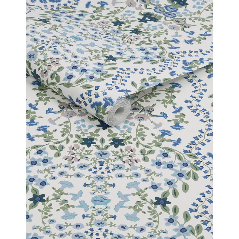 Joules Symmetrical Trellis Ditsy Creme Wallpaper