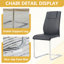 Ensemble de table et de chaises 7 pièces, table en verre trempé avec chaises pour la salle à manger-140713917-140713916