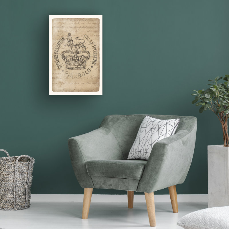Œuvre bolognaise, bolognaise, pomme rétro, sceau IV, bordure antique V3, art sur toile, H 19 po x l 12 po