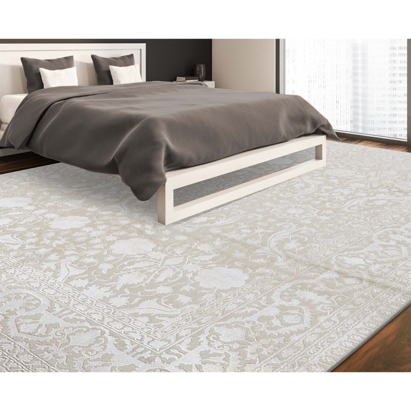 Oriental Area Rug in Beige